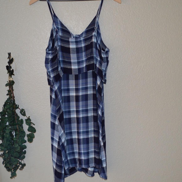 Universal Thread Plaid tie front  Dress Sz L - Picture 3 of 7
